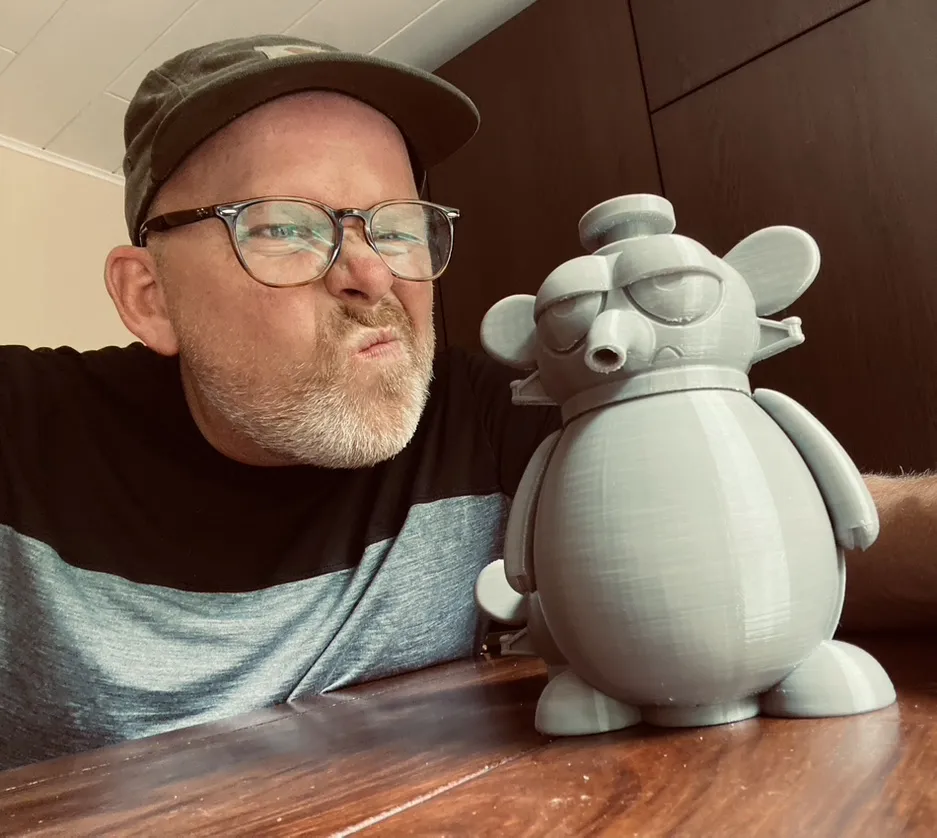 Yannick mit dem Prototyp